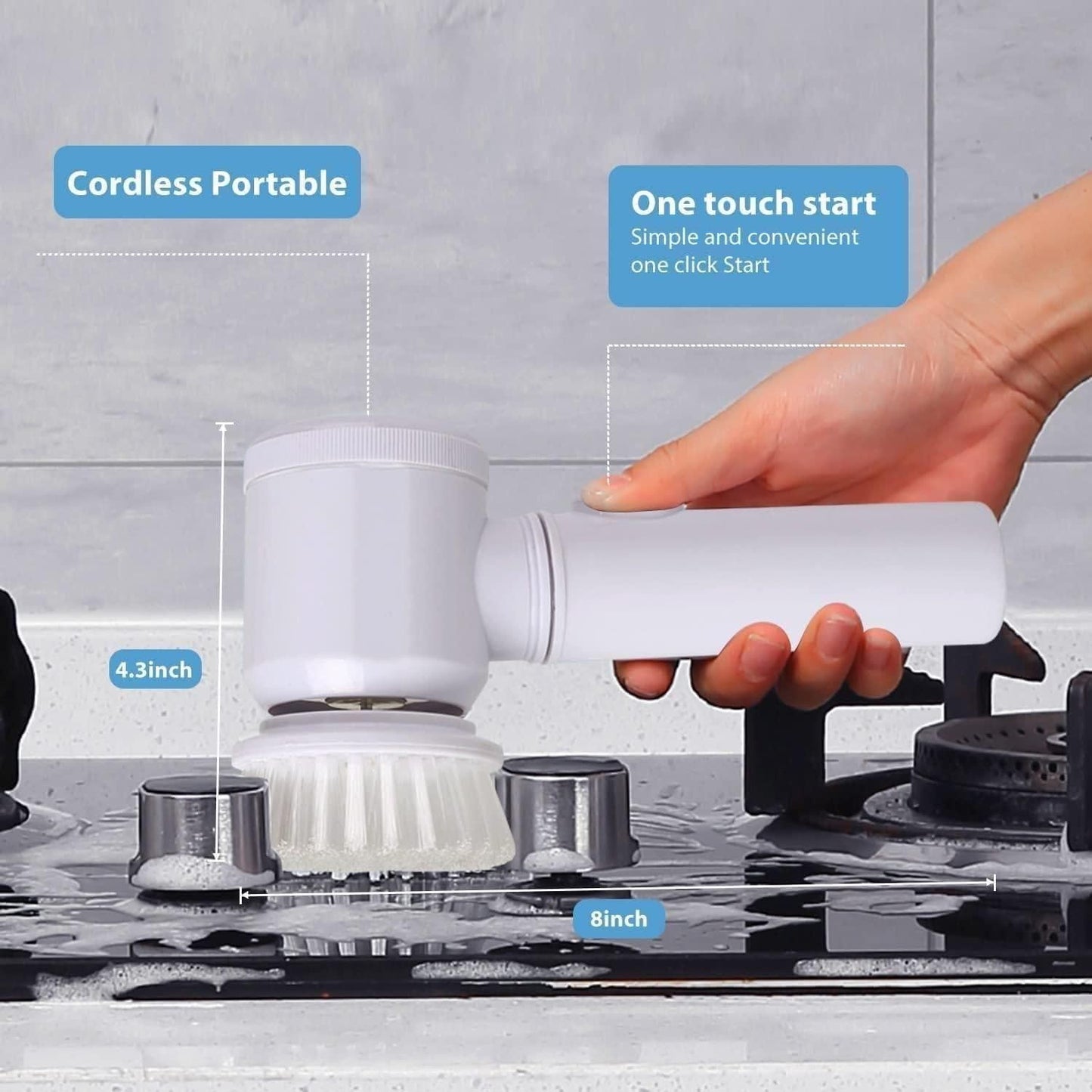 5 in 1 Handheld Cleaning Brush Scrubber